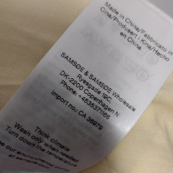 SAMSOE Mini Floral Printed Wrap Dress Yellow Small With Sash Tie V-Neck - Picture 7 of 9